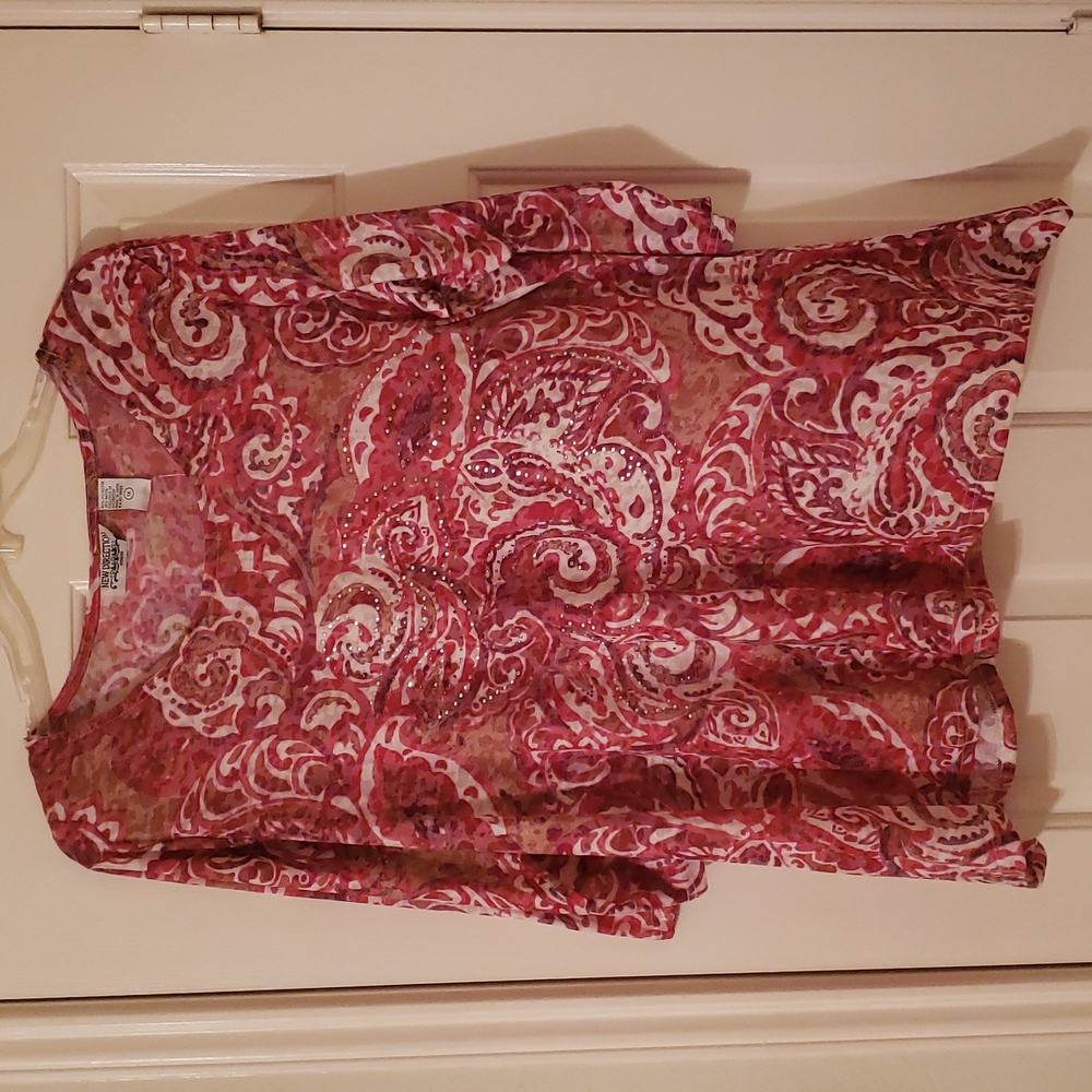 New Direction Woman Embellished Blouse Sz 1X